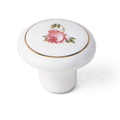 Laurey 1 1/2" Porcelain Knob, White with Flowers 2042
